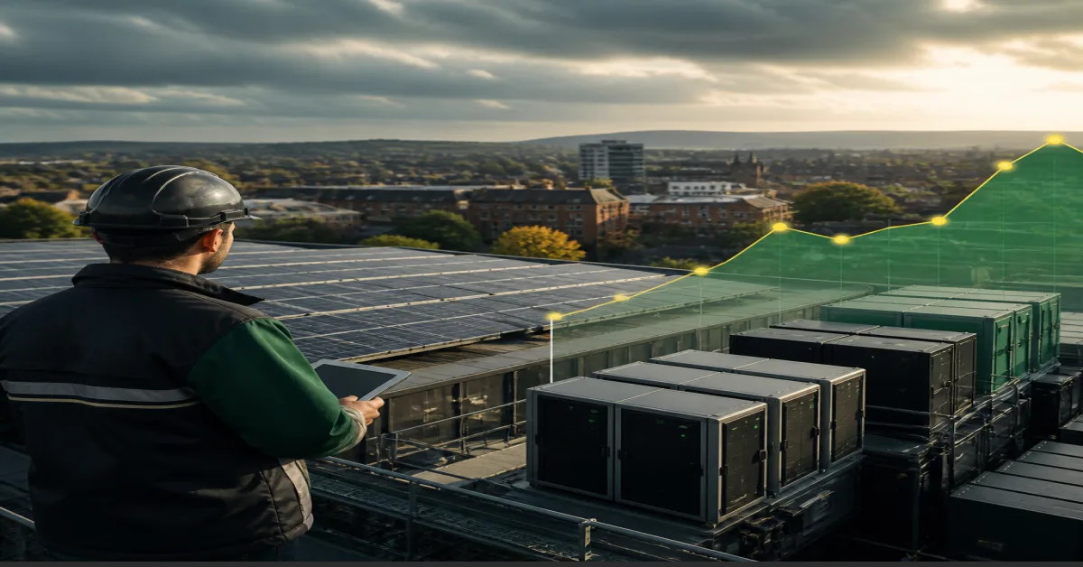 500 kWp Commercial Solar and Battery Storage in Stockport