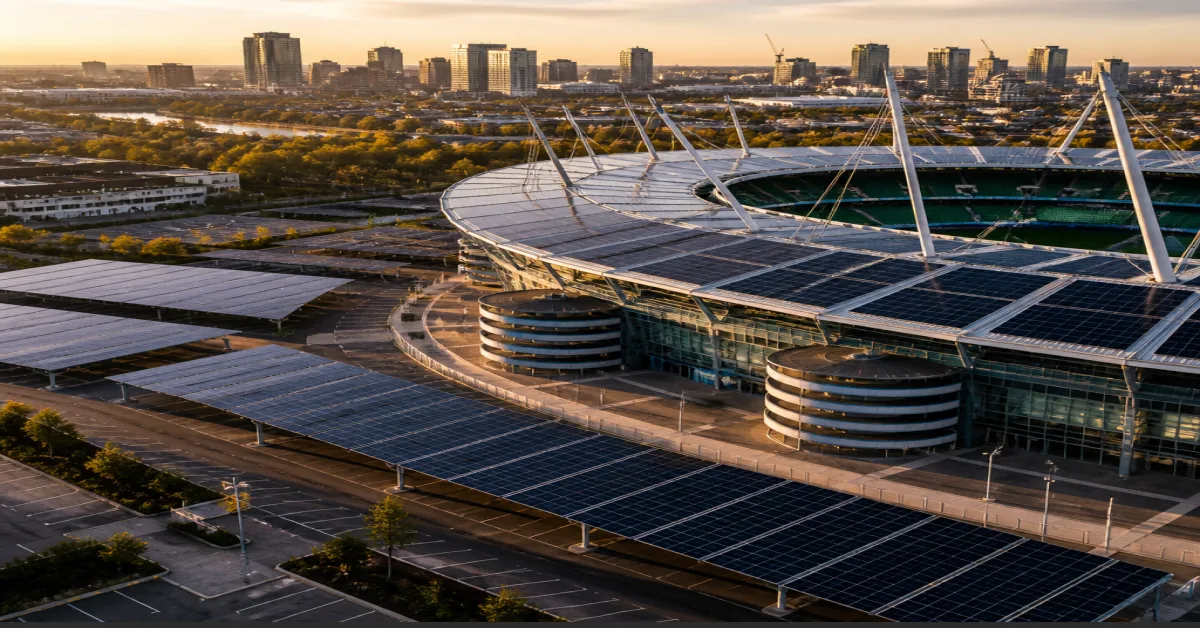 Solar Panels for Sports Stadiums and Arenas in Manchester